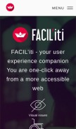 How facil-iti.com looks like on a mobile device such as an iPhone.