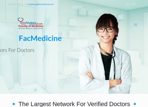 How facmedicine.com looks like on a tablet such as an iPad.