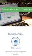 How facnote.com looks like on a mobile device such as an iPhone.