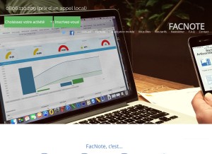 How facnote.com looks like on a tablet such as an iPad.