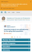 How facs.org looks like on a mobile device such as an iPhone.