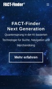 How fact-finder.de looks like on a mobile device such as an iPhone.