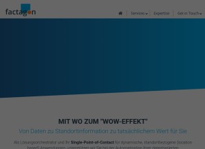 How factagon.eu looks like on a tablet such as an iPad.