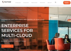 How factioninc.com looks like on a tablet such as an iPad.