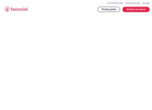 How factorial.co looks like on a tablet such as an iPad.