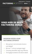 How factoring-offerte.be looks like on a mobile device such as an iPhone.