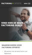 How factoring-offerte.nl looks like on a mobile device such as an iPhone.