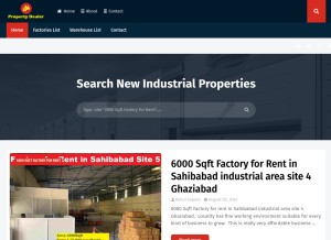 How factoryforrentinsahibabadindustrial.blogspot.com looks like on a tablet such as an iPad.