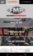 How factorymotorparts.com looks like on a mobile device such as an iPhone.