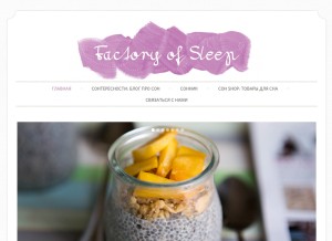 How factoryofsleep.com looks like on a tablet such as an iPad.