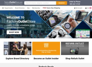 How factoryoutletstore.com looks like on a tablet such as an iPad.