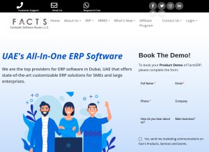 How facts.ae looks like on a tablet such as an iPad.