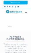 How facturaxion.com looks like on a mobile device such as an iPhone.