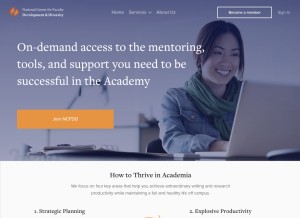 How facultydiversity.org looks like on a tablet such as an iPad.