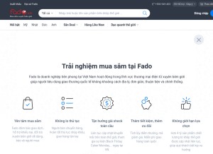 How fado.vn looks like on a tablet such as an iPad.