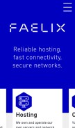 How faelix.net looks like on a mobile device such as an iPhone.