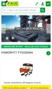 How faie.pl looks like on a mobile device such as an iPhone.