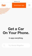 How fair.com looks like on a mobile device such as an iPhone.