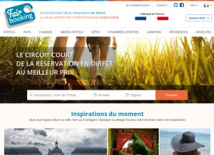 How fairbooking.com looks like on a tablet such as an iPad.