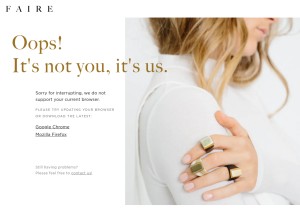 How faire.com looks like on a tablet such as an iPad.