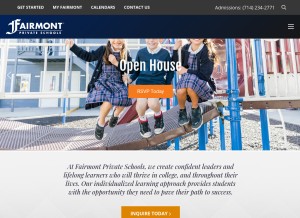 How fairmontschools.com looks like on a tablet such as an iPad.