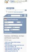 How fairsandfestivals.net looks like on a mobile device such as an iPhone.