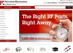 How fairviewmicrowave.com looks like on a tablet such as an iPad.