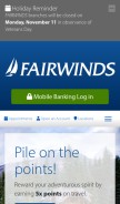 How fairwinds.org looks like on a mobile device such as an iPhone.