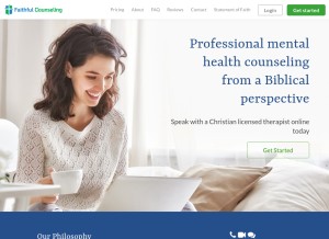 How faithfulcounseling.com looks like on a tablet such as an iPad.