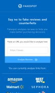 How fakespot.com looks like on a mobile device such as an iPhone.