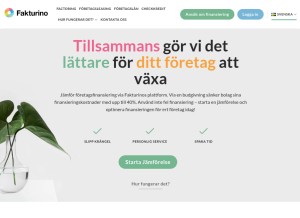 How fakturino.se looks like on a tablet such as an iPad.
