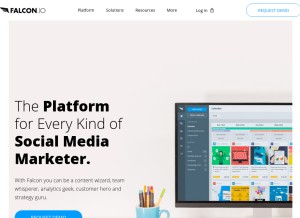 How falcon.io looks like on a tablet such as an iPad.