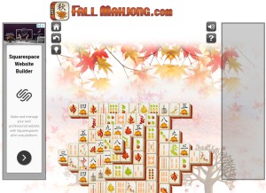 How fallmahjong.com looks like on a tablet such as an iPad.