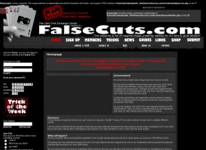 How falsecuts.com looks like on a tablet such as an iPad.