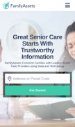 How familyassets.com looks like on a mobile device such as an iPhone.