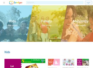 How familyes.com looks like on a tablet such as an iPad.