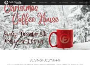 How familyfellowship.us looks like on a tablet such as an iPad.