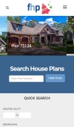 How familyhomeplans.com looks like on a mobile device such as an iPhone.