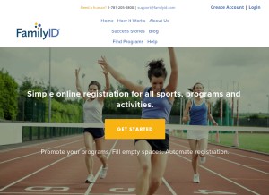 How familyid.com looks like on a tablet such as an iPad.