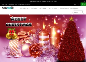 How familypanda.co looks like on a tablet such as an iPad.