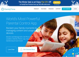 How familytime.io looks like on a tablet such as an iPad.