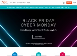 How familytreedna.com looks like on a tablet such as an iPad.