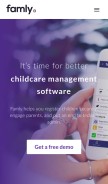 How famly.co looks like on a mobile device such as an iPhone.