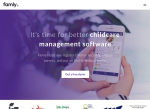 How famly.co looks like on a tablet such as an iPad.