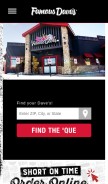 How famousdaves.com looks like on a mobile device such as an iPhone.