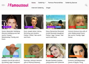 How famoussoul.com looks like on a tablet such as an iPad.