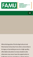 How famu.edu looks like on a mobile device such as an iPhone.
