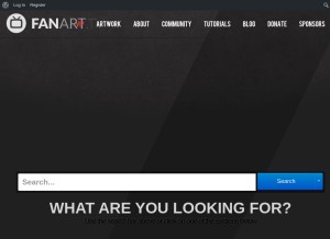 How fanart.tv looks like on a tablet such as an iPad.