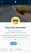 How fancytextgenerator.tumblr.com looks like on a mobile device such as an iPhone.