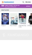 How fandango.com looks like on a mobile device such as an iPhone.